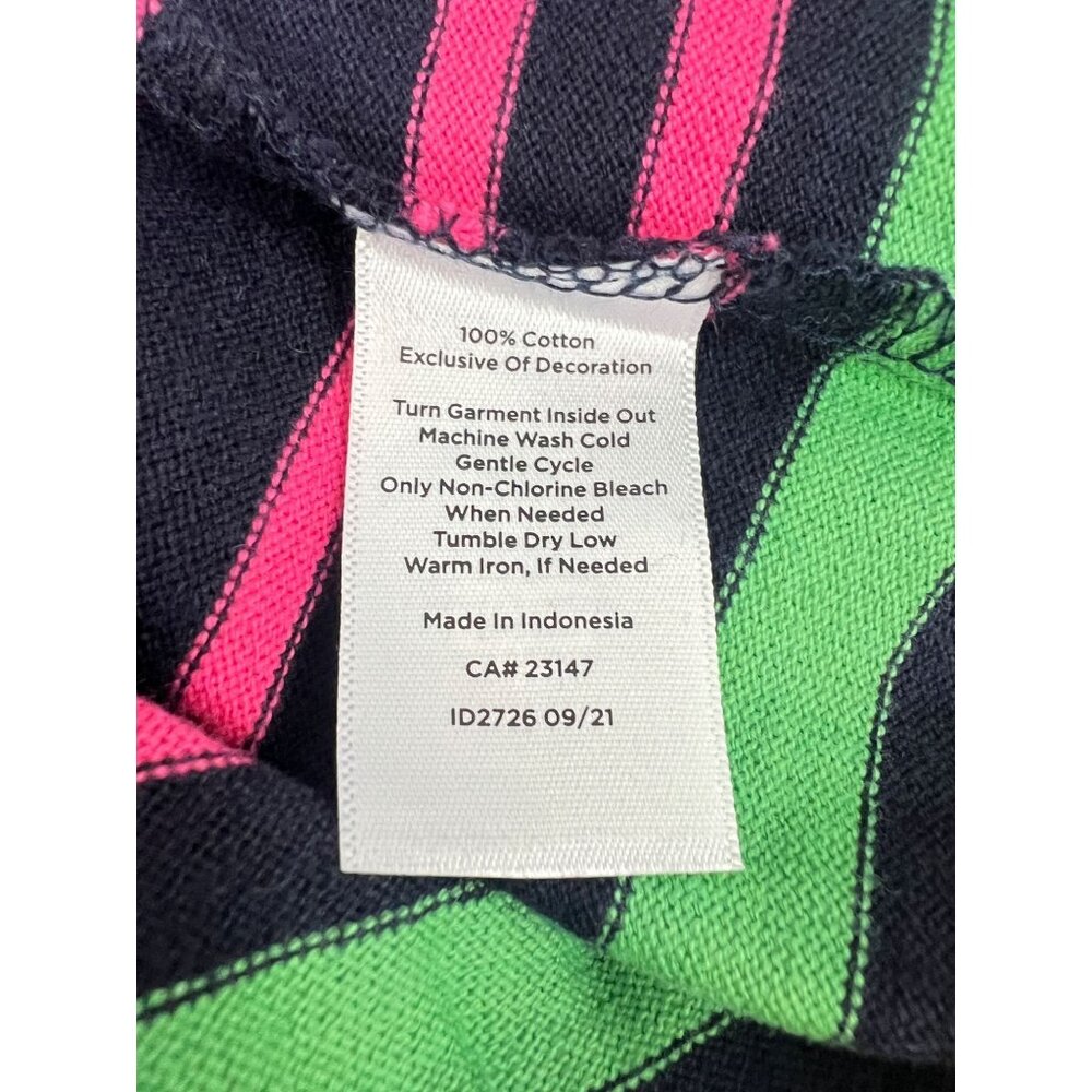 Talbots Womens Multicolor Striped Boatneck Cotton Top Size 2X NWT - Picture 6 of 9